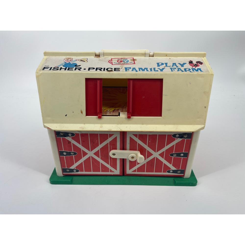 Vintage Fisher Price Play Family Farm 915 Red Barn Toy Carrying Case Only 1968